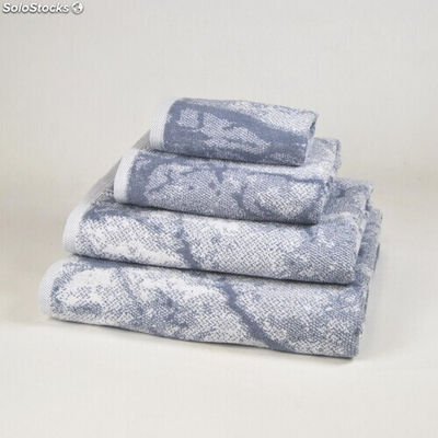 Toalla de baño gris azulón en 50x100cm algodón 100%, 500 grs/m2
