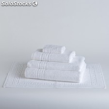 Toalla de baño hostelería blanca tocador en 30x50cm algodón 100%, 400 grs/m2
