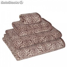 Toalla de baño marrón visón en ducha 70x140cm algodón 100%, 500 grs/m2