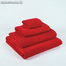 Toalla de baño roja tocador en 30x50cm algodón 100%, 600 grs/m2