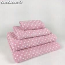 Toalla de baño rosa lavabo en 50x100cm algodón 100%, 500 grs/m2