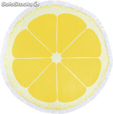 Toalla de playa redonda diseño limón de microfibra (160 g/m2)