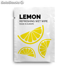 Toallita refrescante limón sobre blanco GR02-LEMON