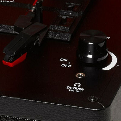 Tocadiscos DENVER VPL-120 tipo maletín con altavoces USB negro - Foto 3