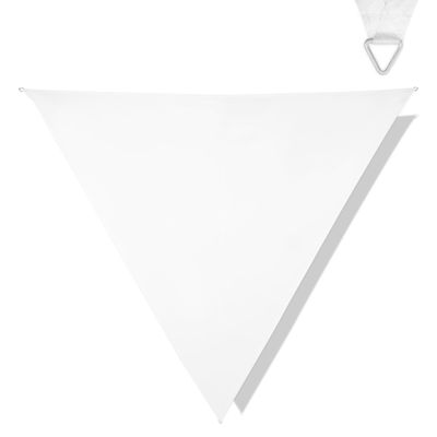 Toldo de sombra triangular - Premium - ∆ 360 cm - Resistente al agua | Blanco