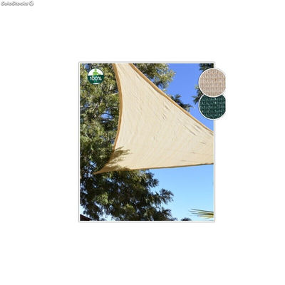 Toldo de vela triangular verde de polietileno ( medida 5X5X5 metros )