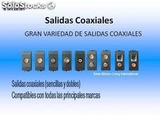 Tomas coaxiales compatibles con las marca mas reconocidas: Bticino, Gewiss....