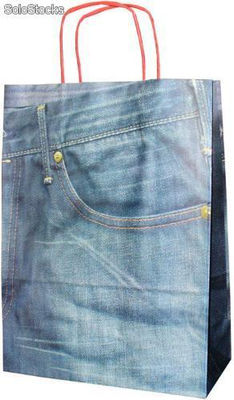 Torby papierowe zadrukowane jeans
