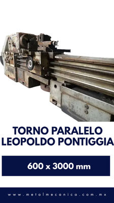 Torno Paralelo Leopoldo Pontiggia 600 x 3000 mm - Foto 4