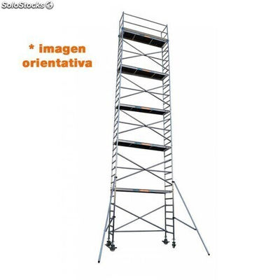 Torre andamio móvil de aluminio 75 x 250 x 1220 iberandamios
