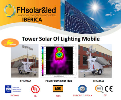 Torre solar de iluminacion / solar lighting tower FHS400A - Foto 5