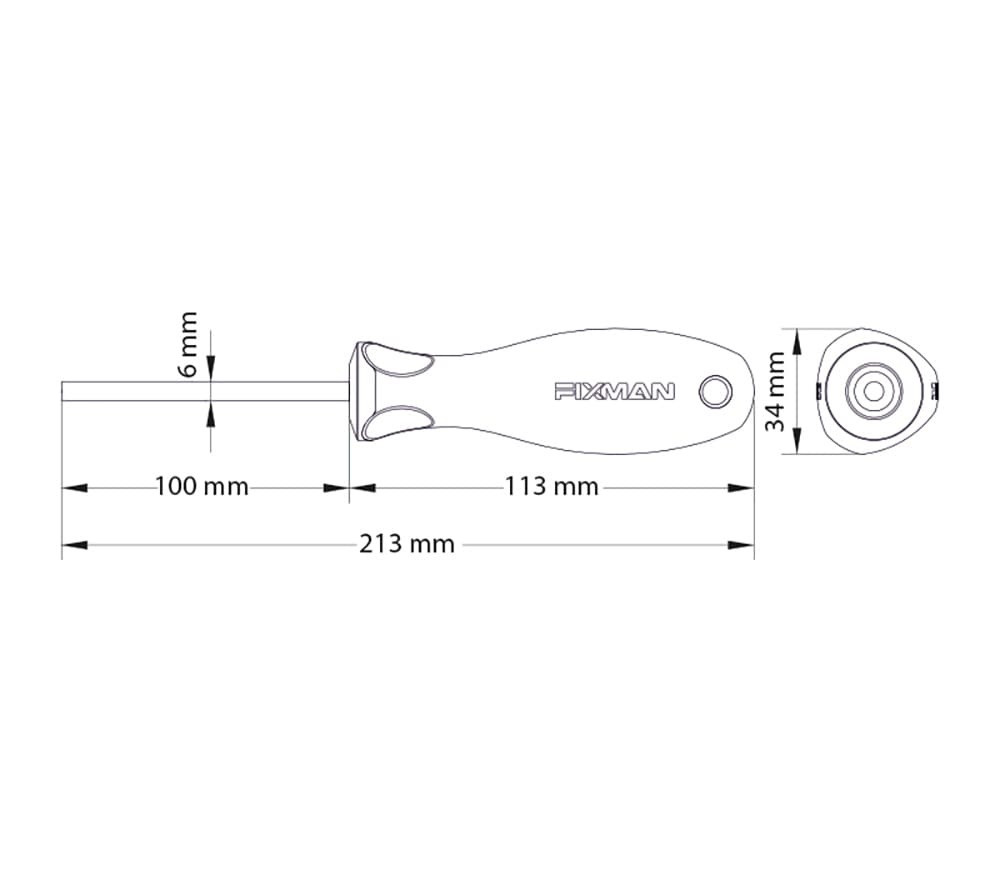 Tournevis Cruciforme Pozidriv Pz2 6 100 Mm