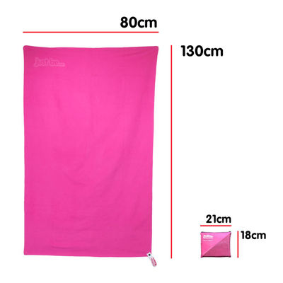 Towel Microfibre - Large Pink MT-006 130cm x 80cm