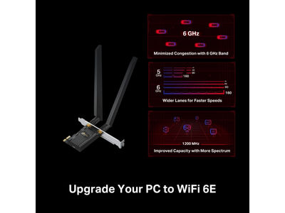 Tp-link AXE5400 Wi-Fi 6E Bluetooth 5.3 PCIe Adapter Archer TXE72E - Zdjęcie 2