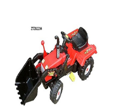 Tractor a pedales con pala color rojo