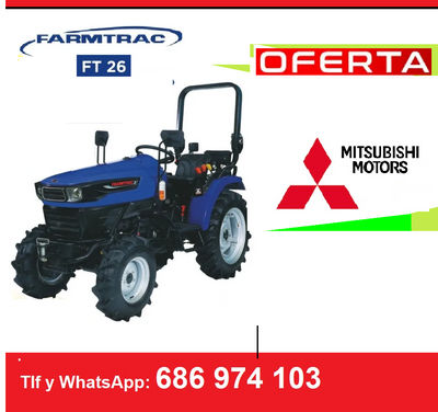 Tractor nuevo Farmtrac, de 26cv. 4x4,
