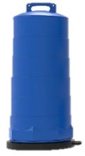 Trafitambo azul 108 cm de alto con base sin reflejantes