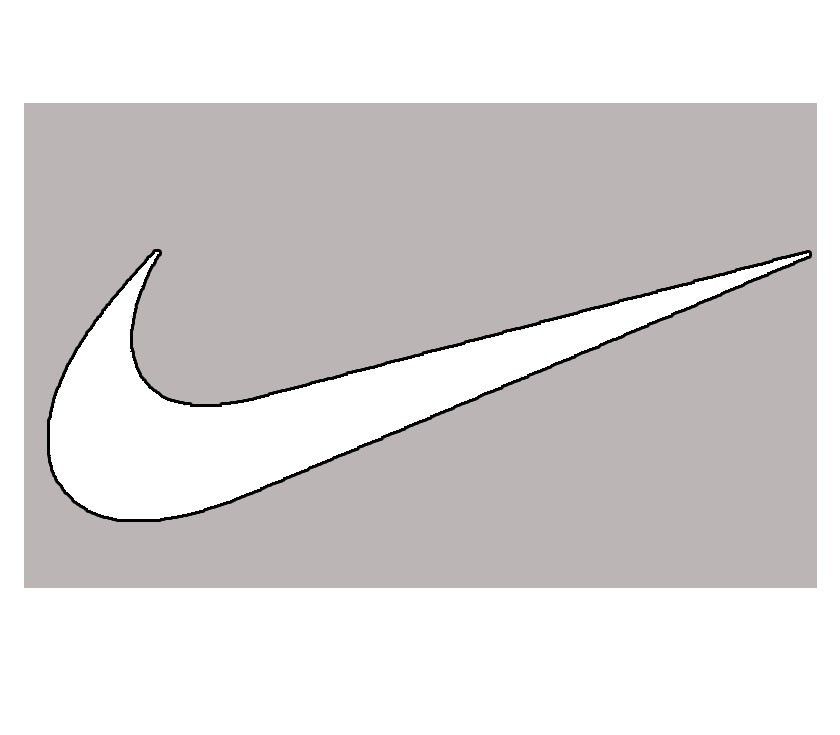 Transfer del logo Nike en blanco negro