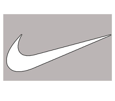 Transfer del logo Nike en blanco y negro