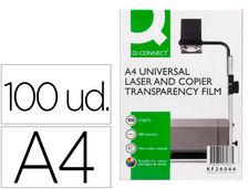 Transparencia q-connect din a4 kf26066 para fotocopiadora tratada dos caras caja