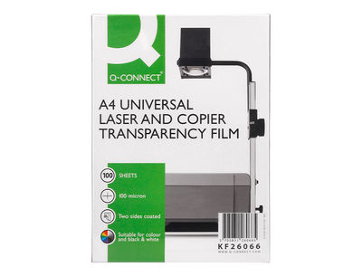 Transparencia q-connect din a4 kf26066 para fotocopiadora tratada dos caras caja - Foto 2