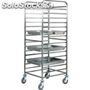 Tray rack trolley - mod. ca1476 - stainless steel construction - stainless steel