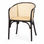 TRENDY NEGRA Cadeira com braços em madeira e malha de enea - 1