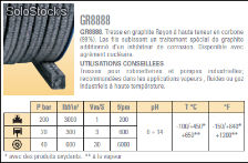 Tresse en graphite Rayon à haute teneur en carbone (Carrara Italie)