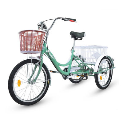 Triciclo para adultos con 2 cestas, 6 velocidades, asiento y manillar ajustable - Foto 3