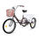 Triciclo para adultos con 2 cestas, 6 velocidades, asiento y manillar ajustable - Foto 4