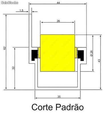 Trilho flow rack pesado com aba rollbrax - Foto 2