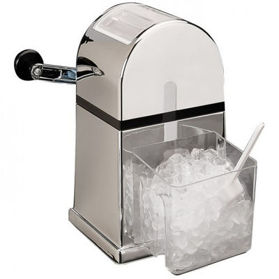 Trituradora de hielo manual 16x13x26 cm plateado inox