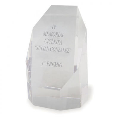 Trofeo vetro a forma di prisma
