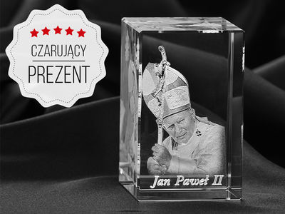 Trójwymiarowe zdjęcie Jana Pawła II