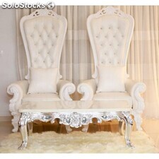trône baroque blanc eros c h 180 cm