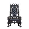trône baroque en acajou noir batman h 180
