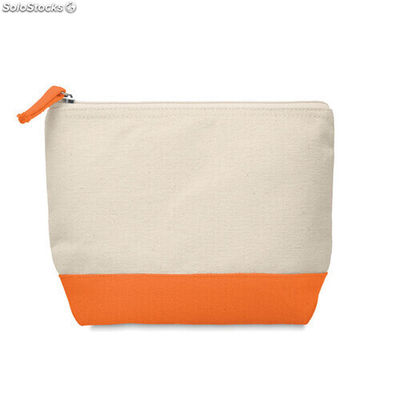 Trousse en coton bicolore orange MIMO9815-10