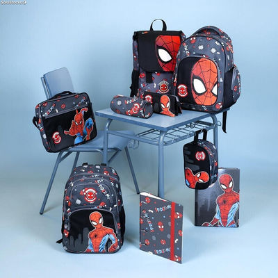 Trousse Scolaire avec Accessoires Spiderman 43 Pièces Noir (12,5 x 6,5 x 19,5 cm - Photo 4