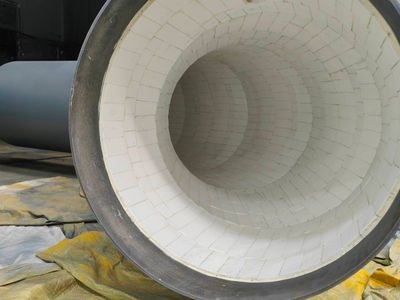 Tubo de acero sin costura codo con cerámica de desgaste de alúmina