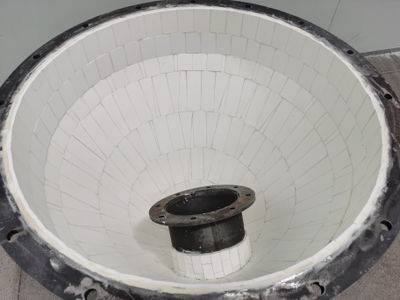 Tubo de acero sin costura codo con cerámica de desgaste de alúmina - Foto 2