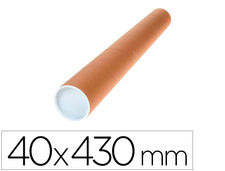Tubo de carton q-connect portadocumentos tapa plastico 40X430 mm