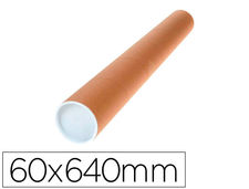 Tubo de carton q-connect portadocumentos tapa plastico 60X640 mm