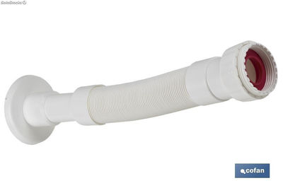 Tubo Flexible 1 1/2 con reductor 1 1/4 | Color Blanco | Medidas 330-690 mm |