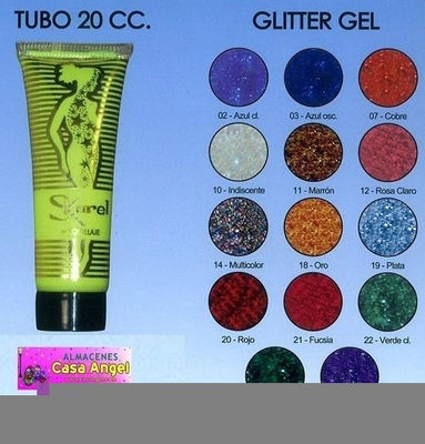 Tubo gel glitter 20ml 14-multicolor