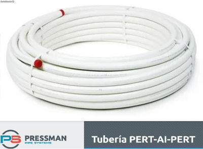 Tubo multicapa pert-al-pert Pressman 16/2mm blanco.R100M