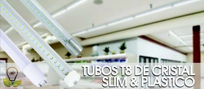 Tubo t8 LED 120 cm. 18 watts con base y conector