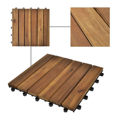 Tuile de plancher en acacia modèle vertical 10 pcs - Photo 3