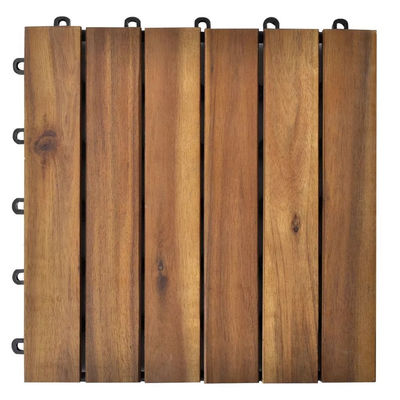 Tuile de plancher en acacia modèle vertical 10 pcs - Photo 4