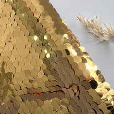 Tulle textile Mesh fabric embroidery 18MM 20MM sequins with large fish scales