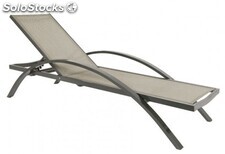 Tumbona aluminio pintado reclinable 6 posiciones Comfort